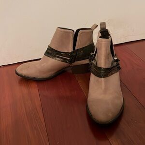 Brown heeled boots